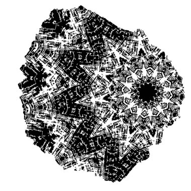 Siyah ve beyaz desenli, benekli, çizik ve çizikli. soyut vektör illüstrasyonu. 