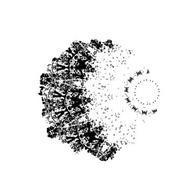 Siyah beyaz desenli, benekli, çizik ve çizikli arka plan. soyut vektör illüstrasyonu. 