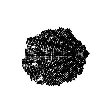 Siyah beyaz desenli, lekeli, çizikli ve çizgili sıkıntılı bir arka plan. Soyut vektör illüstrasyonu. 