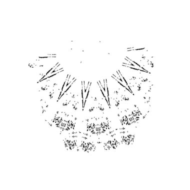 Siyah beyaz desenli, lekeli, çizikli ve çizgili sıkıntılı bir arka plan. Soyut vektör illüstrasyonu. 