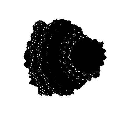 Siyah beyaz desenli, lekeli, çizikli ve çizgili sıkıntılı bir arka plan. Soyut vektör illüstrasyonu. 