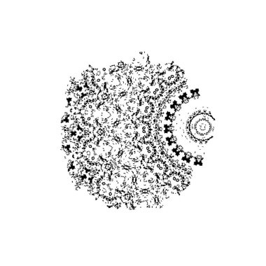 Siyah beyaz desenli, lekeli, çizikli ve çizgili sıkıntılı bir arka plan. Soyut vektör illüstrasyonu. 