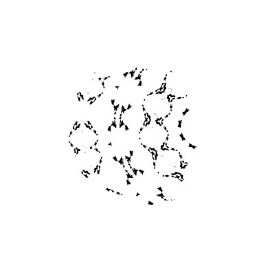 Siyah beyaz desenli, lekeli, çizikli ve çizgili sıkıntılı bir arka plan. Soyut vektör illüstrasyonu. 