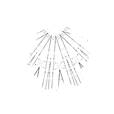 Siyah beyaz desenli, lekeli, çizikli ve çizgili sıkıntılı bir arka plan. Soyut vektör illüstrasyonu. 