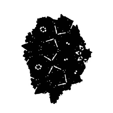 Siyah beyaz desenli, lekeli, çizikli ve çizgili sıkıntılı bir arka plan. Soyut vektör illüstrasyonu. 