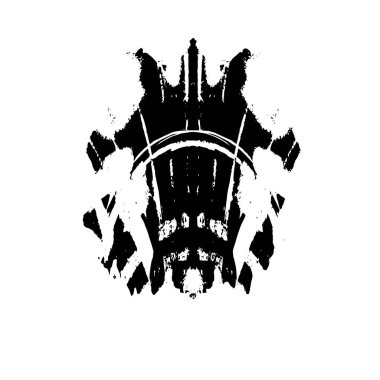 Siyah beyaz desenli, lekeli, çizikli ve çizgili sıkıntılı bir arka plan. Soyut vektör illüstrasyonu. 