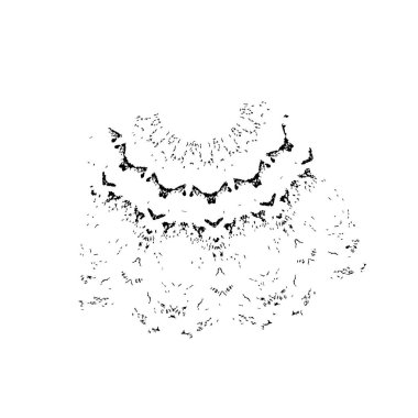 siyah fırça darbesi ve doku. monokrom grunge soyut el - boyalı elementler . 