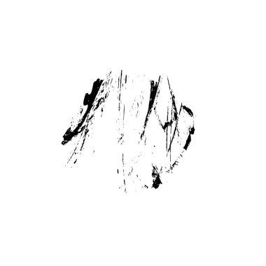 siyah fırça darbesi ve doku. monokrom grunge soyut el - boyalı elementler . 