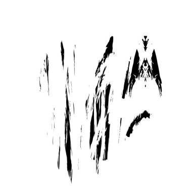 siyah fırça darbesi ve doku. monokrom grunge soyut el - boyalı elementler . 