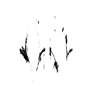 siyah fırça darbesi ve doku. monokrom grunge soyut el - boyalı elementler . 