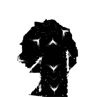 siyah fırça darbesi ve doku. monokrom grunge soyut el - boyalı elementler . 