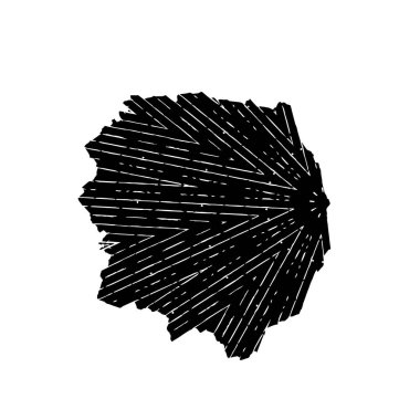 siyah fırça darbesi ve doku. monokrom grunge soyut el - boyalı elementler . 