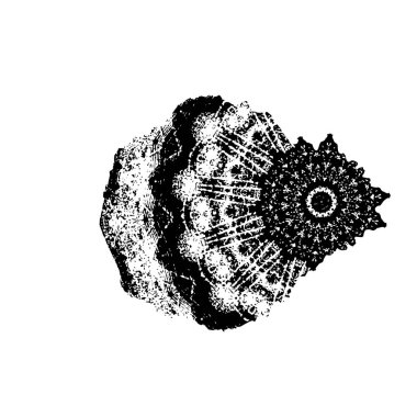 siyah fırça darbesi ve doku. monokrom grunge soyut el - boyalı elementler . 