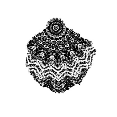 siyah fırça darbesi ve doku. monokrom grunge soyut el - boyalı elementler . 