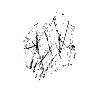 siyah fırça darbesi ve doku. monokrom grunge soyut el - boyalı elementler . 