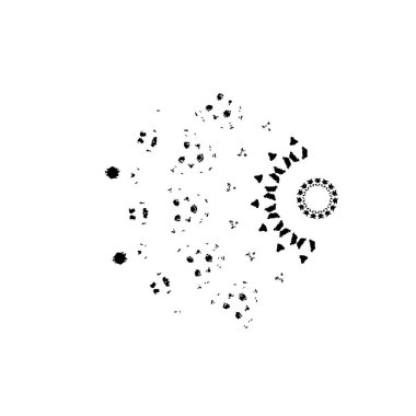 siyah fırça darbesi ve doku. monokrom grunge soyut el - boyalı elementler . 