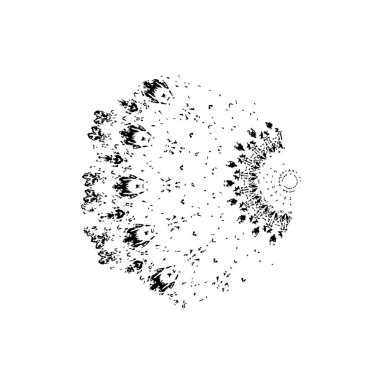  izole arka plan üzerinde siyah fırça darbesi.