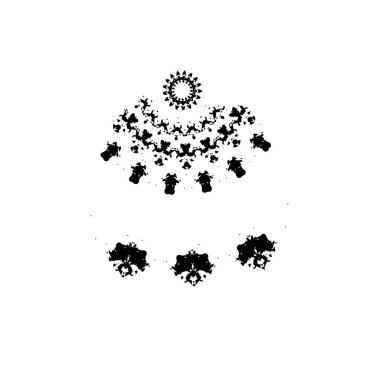  izole arka plan üzerinde siyah fırça darbesi.