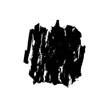  izole arka plan üzerinde siyah fırça darbesi.