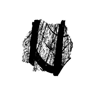  izole arka plan üzerinde siyah fırça darbesi.