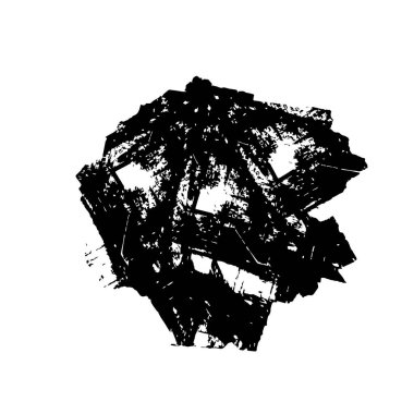  izole arka plan üzerinde siyah fırça darbesi.