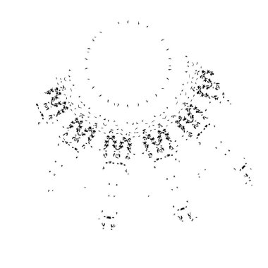vektör eli çizilmiş mürekkep fırçası darbesi beyaz arkaplanda izole