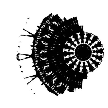 vektör eli çizilmiş mürekkep fırçası darbesi beyaz arkaplanda izole