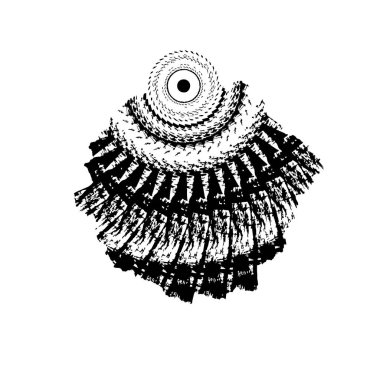 vektör eli çizilmiş mürekkep fırçası darbesi beyaz arkaplanda izole