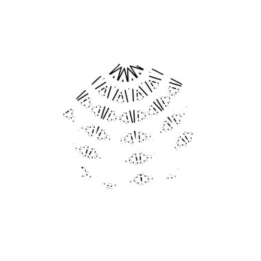 vektör eli çizilmiş mürekkep fırçası darbesi beyaz arkaplanda izole