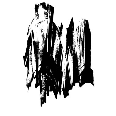 vektör eli çizilmiş mürekkep fırçası darbesi beyaz arkaplanda izole