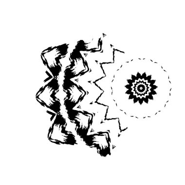 grunge siyah fırça darbesi beyaz arkaplanda izole