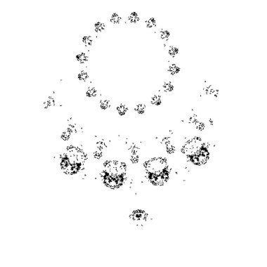 grunge siyah fırça darbesi beyaz arkaplanda izole