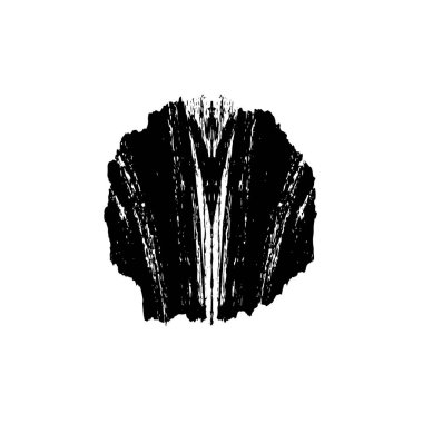 grunge siyah fırça darbesi beyaz arkaplanda izole