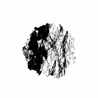 grunge siyah fırça darbesi beyaz arkaplanda izole