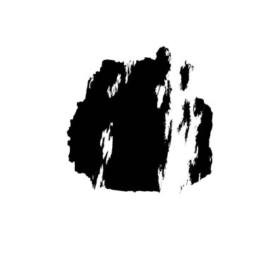 grunge siyah fırça darbesi beyaz arkaplanda izole