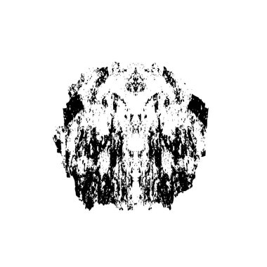 grunge siyah fırça darbesi beyaz arkaplanda izole