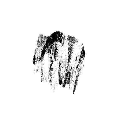 grunge siyah fırça darbesi beyaz arkaplanda izole