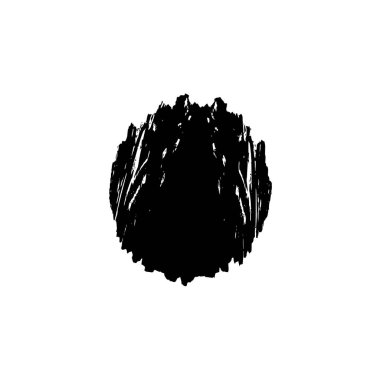 grunge siyah fırça darbesi beyaz arkaplanda izole