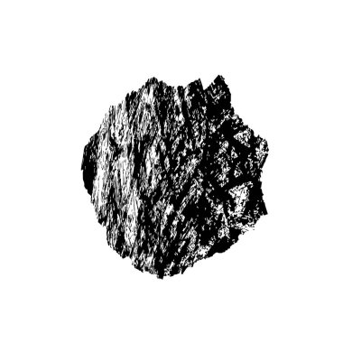 grunge siyah fırça darbesi beyaz arkaplanda izole