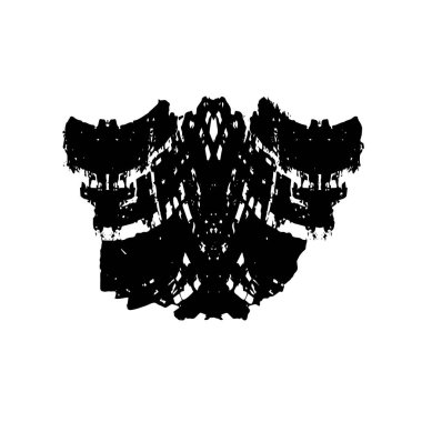 grunge siyah fırça darbesi beyaz arkaplanda izole