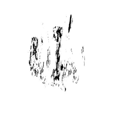 grunge siyah fırça darbesi beyaz arkaplanda izole