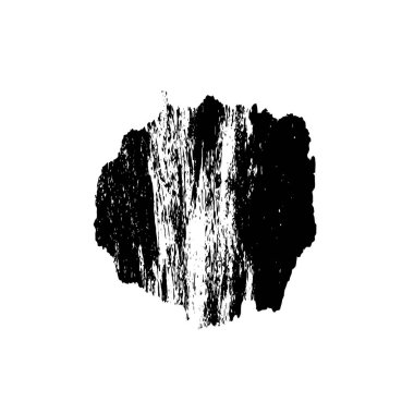 grunge siyah fırça darbesi beyaz arkaplanda izole