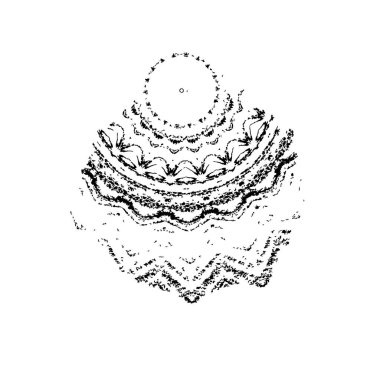 siyah fırça darbesi ve doku. Soyut el - boyanmış elementler.