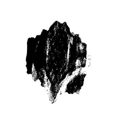 siyah fırça darbesi ve doku. Soyut el - boyanmış elementler.