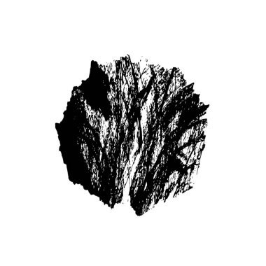 siyah fırça darbesi ve doku. Soyut el - boyanmış elementler.