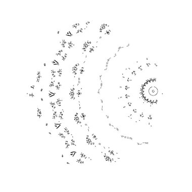 siyah fırça darbesi ve doku. Soyut el - boyanmış elementler.