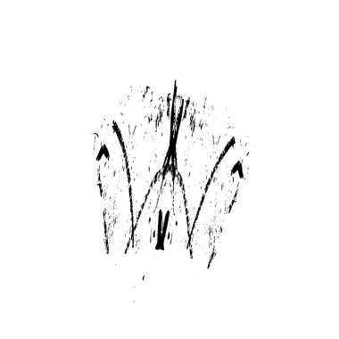 siyah fırça darbesi ve doku. Soyut el - boyanmış elementler.