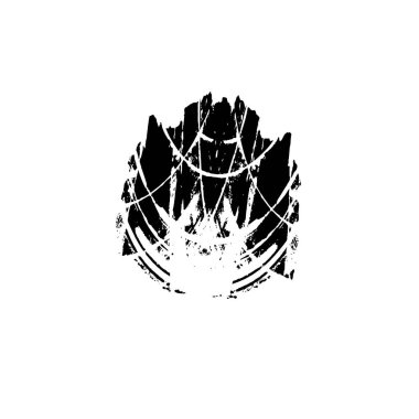 siyah fırça darbesi ve doku. Soyut el - boyanmış elementler.