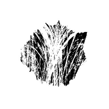 siyah fırça darbesi ve doku. Soyut el - boyanmış elementler.