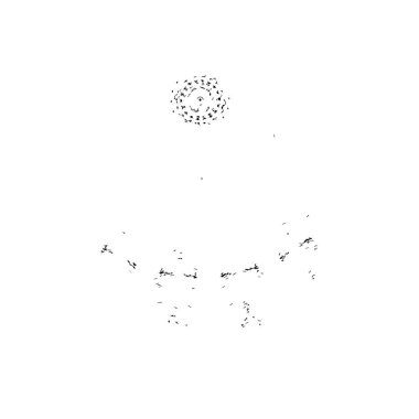 siyah fırça darbesi ve doku. Soyut el - boyanmış elementler.